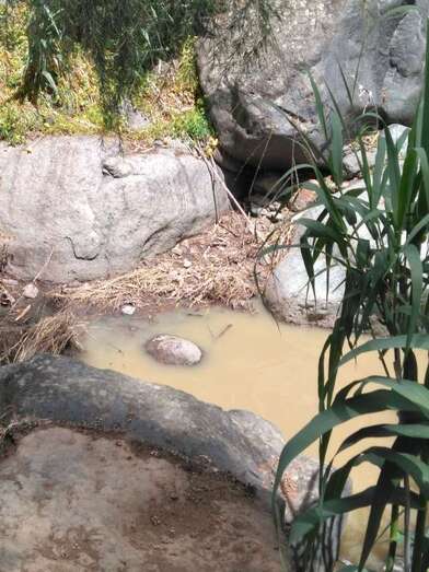 Vertido de aguas fecales en Colmenar Alto (Foto TA)